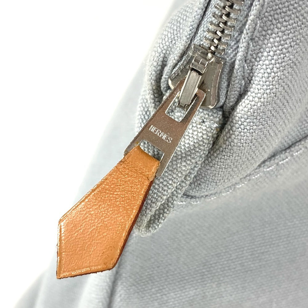 HERMES ベビー BABY おむつポーチ ポーチ GM ポーチGM メイクポーチ ポーチ トラベルポーチ 旅行ポーチ 化粧ポーチ レザー/キャンバス レディース グレー