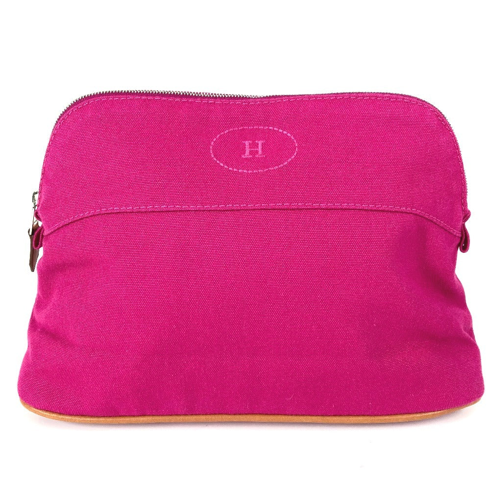 HERMES ボリードポーチ GM ボリードポーチGM メイクポーチ ポーチ 化粧ポーチ レザー/キャンバス レディース ピンク