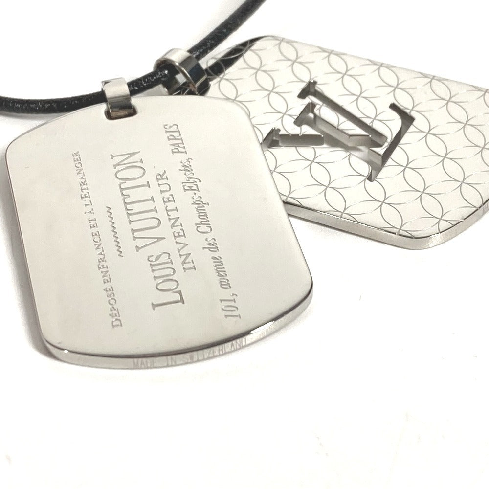 LOUIS VUITTON M65453 革紐 パンダンティフ シャンゼリゼGM アクセサリー チョーカー ネックレス SS ユニセックス シルバー