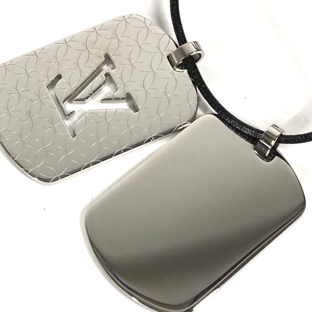 LOUIS VUITTON M65453 革紐 パンダンティフ シャンゼリゼGM アクセサリー チョーカー ネックレス SS ユニセックス シルバー