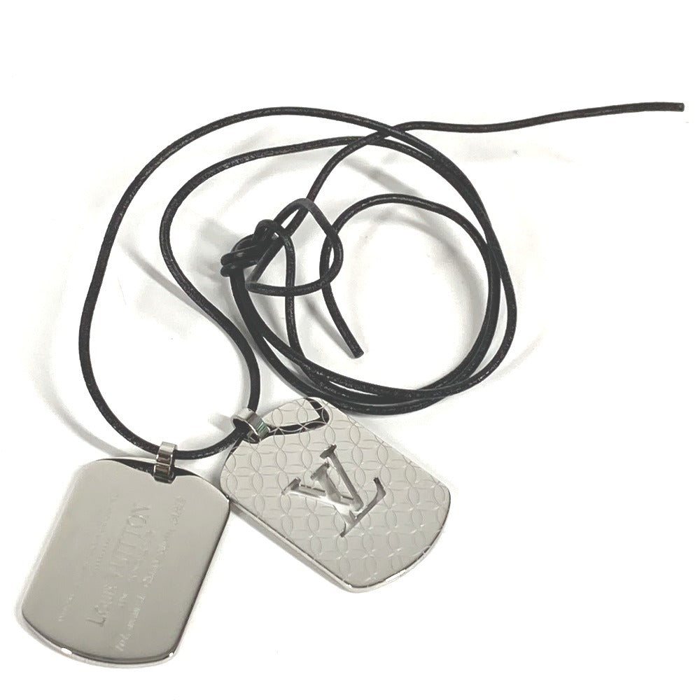 LOUIS VUITTON M65453 革紐 パンダンティフ シャンゼリゼGM アクセサリー チョーカー ネックレス SS ユニセックス シルバー