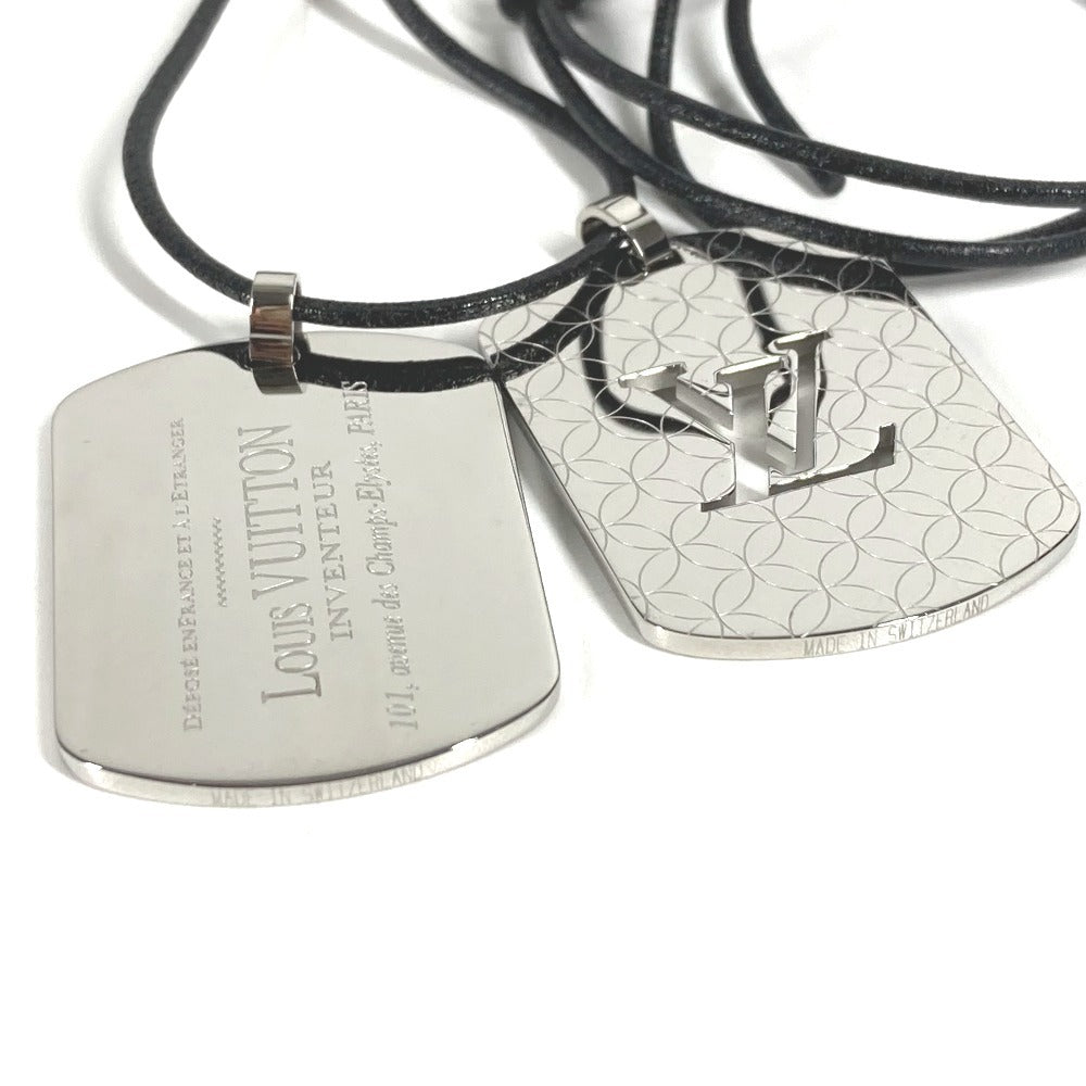 LOUIS VUITTON M65453 革紐 パンダンティフ シャンゼリゼGM アクセサリー チョーカー ネックレス SS ユニセックス シルバー