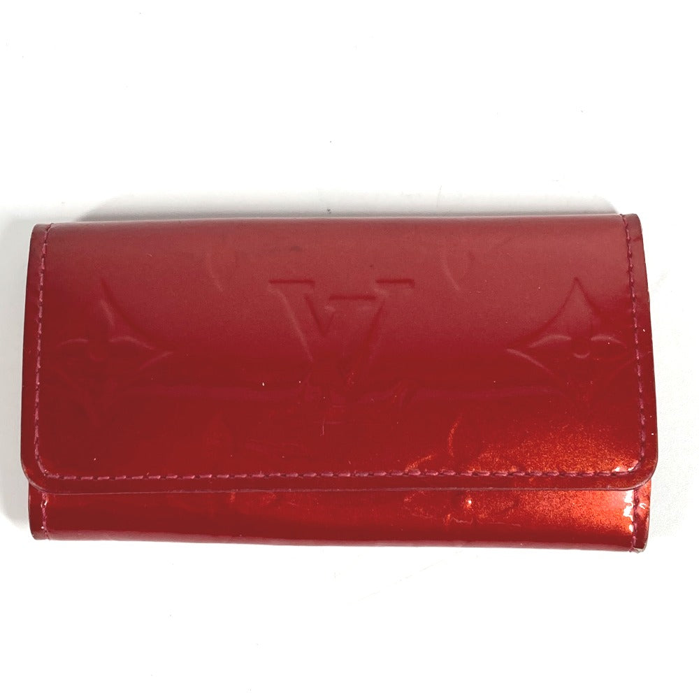 LOUIS VUITTON M91211 モノグラムヴェルニ ミュルティクレ4 ミュルティクレ 4 鍵 4P キーケース モノグラムヴェルニ ユニセックス ポムダムール レッド