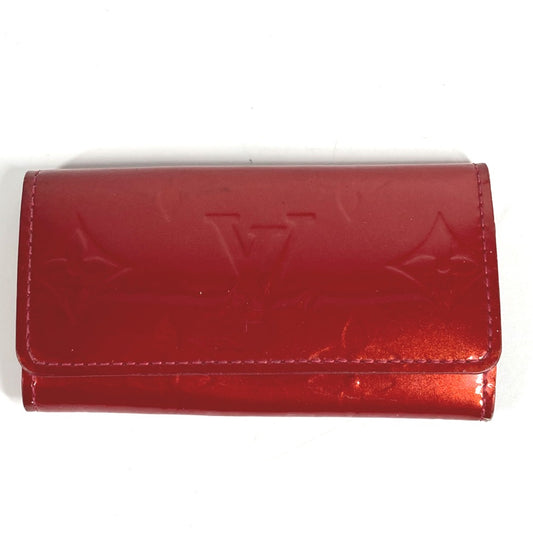 LOUIS VUITTON M91211 モノグラムヴェルニ ミュルティクレ4 ミュルティクレ 4 鍵 4P キーケース モノグラムヴェルニ ユニセックス ポムダムール レッド