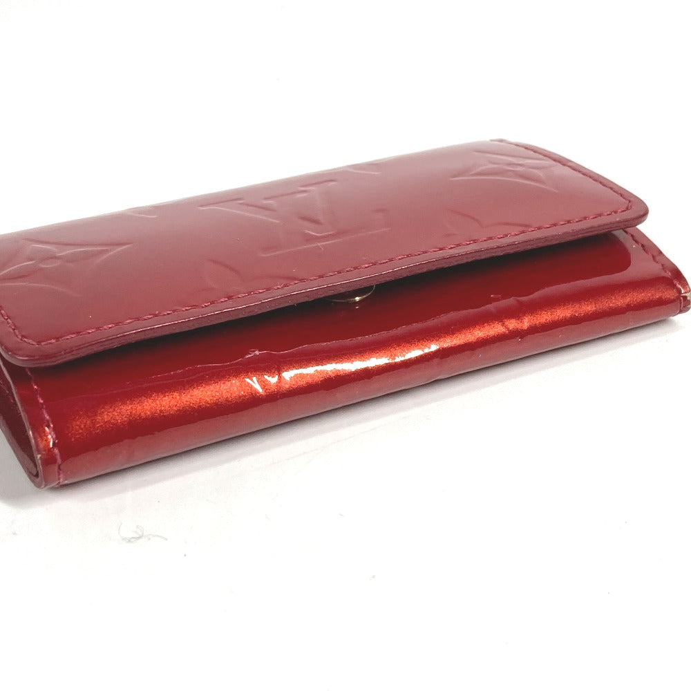 LOUIS VUITTON M91211 モノグラムヴェルニ ミュルティクレ4 ミュルティクレ 4 鍵 4P キーケース モノグラムヴェルニ ユニセックス ポムダムール レッド