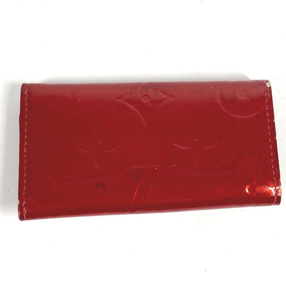 LOUIS VUITTON M91211 モノグラムヴェルニ ミュルティクレ4 ミュルティクレ 4 鍵 4P キーケース モノグラムヴェルニ ユニセックス ポムダムール レッド