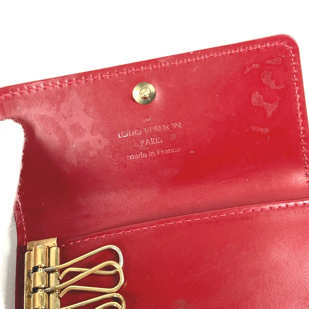 LOUIS VUITTON M91211 モノグラムヴェルニ ミュルティクレ4 ミュルティクレ 4 鍵 4P キーケース モノグラムヴェルニ ユニセックス ポムダムール レッド
