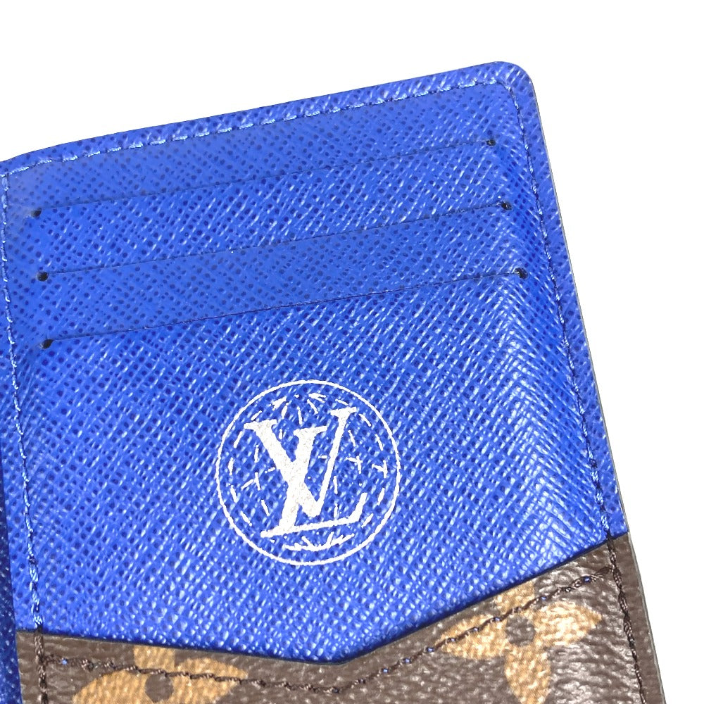 LOUIS VUITTON N00143 ダミエ･ヘリテージ オーガナイザー･ドゥ ポッシュ 名刺入れ パスケース カードケース レザー/キャンバス ユニセックス ブルー