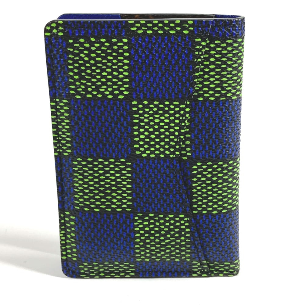 LOUIS VUITTON N00143 ダミエ･ヘリテージ オーガナイザー･ドゥ ポッシュ 名刺入れ パスケース カードケース レザー/キャンバス ユニセックス ブルー