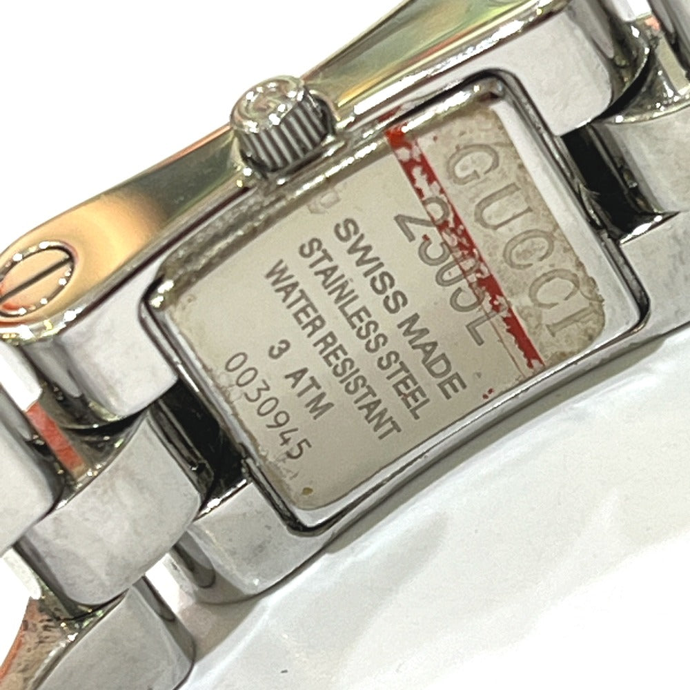 GUCCI 2305L バングルウォッチ レディースウォッチ 時計 クォーツ アナログ スクエア ウォッチ 腕時計 SS レディース