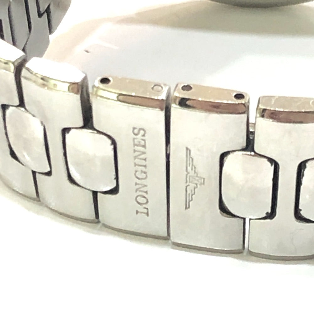 LONGINES L1.631.4 メンズウォッチ 時計 コンクエスト クォーツ ウォッチ ラウンドフェイス 腕時計 SS メンズ シルバー