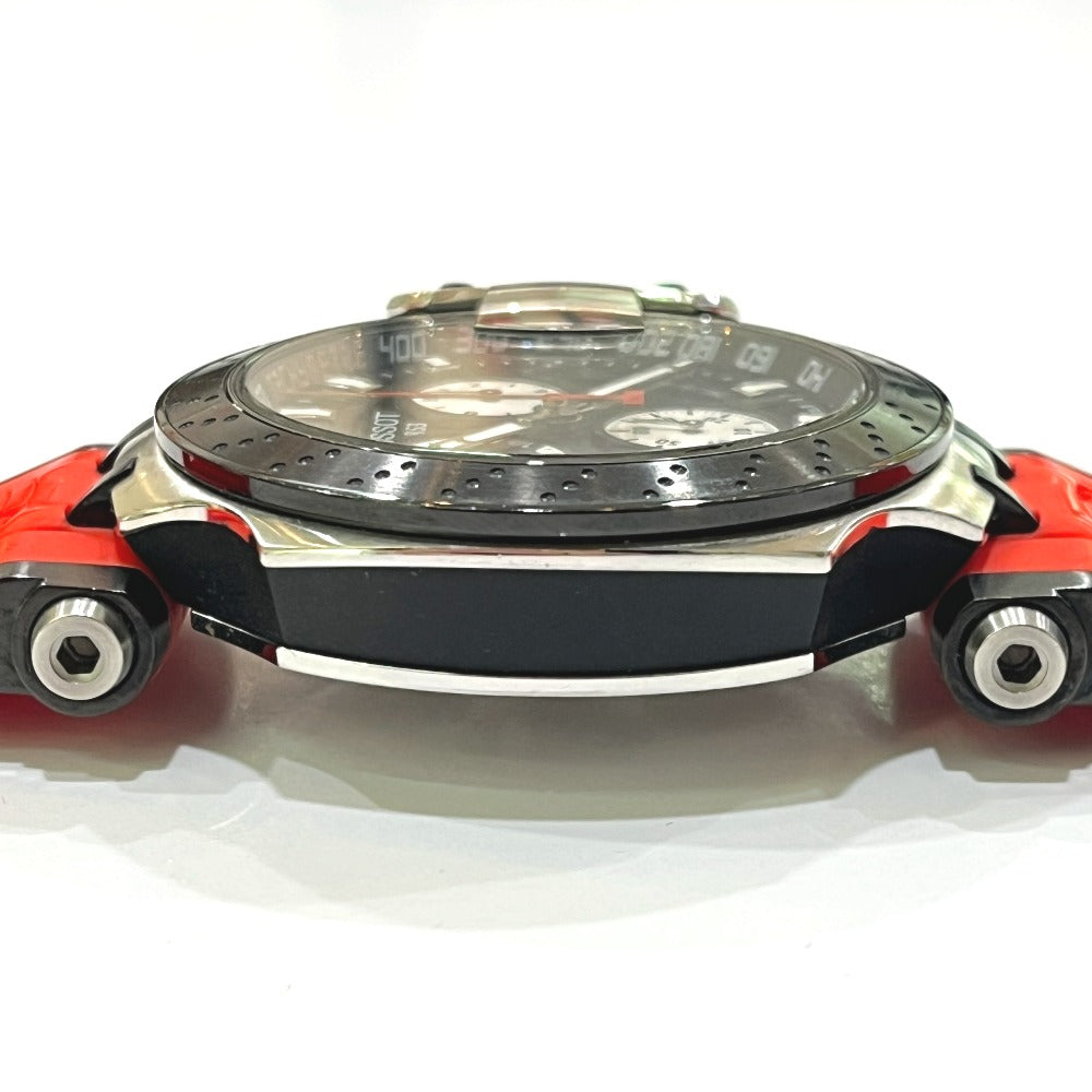 TISSOT T115.417.27.051.00 T-レース クロノグラフ デイト クオーツ ウォッチ 腕時計 SS メンズ ブラック×シルバー