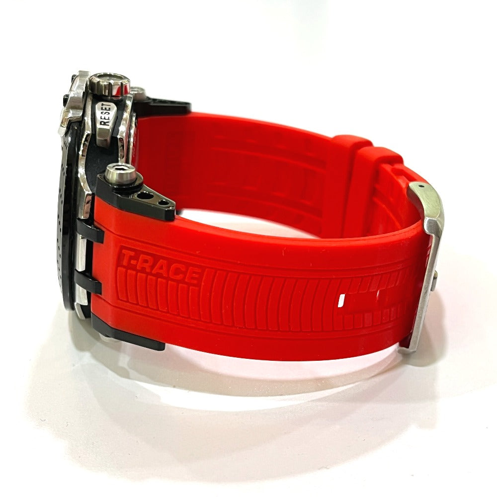 TISSOT T115.417.27.051.00 T-レース クロノグラフ デイト クオーツ ウォッチ 腕時計 SS メンズ ブラック×シルバー