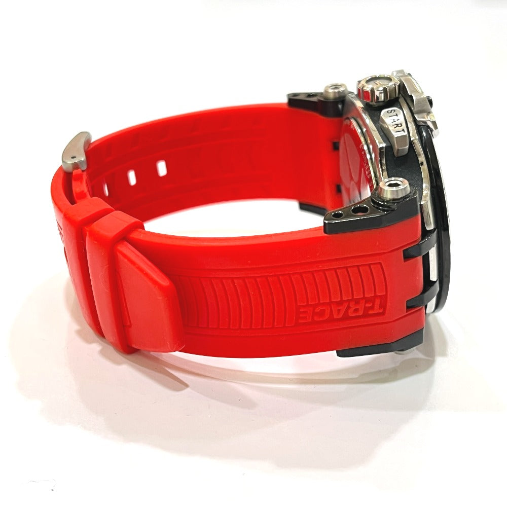 TISSOT T115.417.27.051.00 T-レース クロノグラフ デイト クオーツ ウォッチ 腕時計 SS メンズ ブラック×シルバー