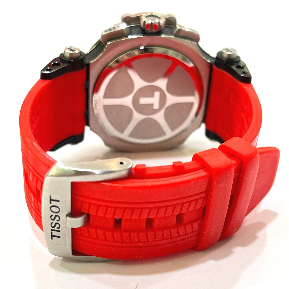 TISSOT T115.417.27.051.00 T-レース クロノグラフ デイト クオーツ ウォッチ 腕時計 SS メンズ ブラック×シルバー