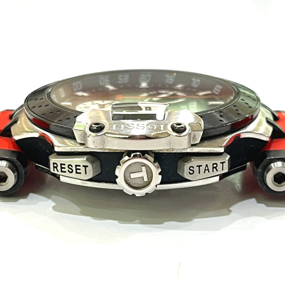 TISSOT T115.417.27.051.00 T-レース クロノグラフ デイト クオーツ ウォッチ 腕時計 SS メンズ ブラック×シルバー