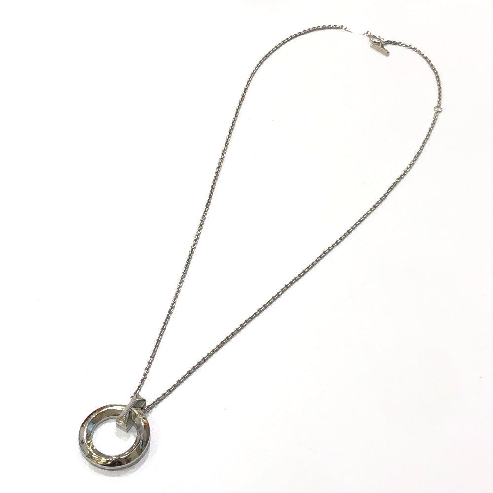 TIFFANY&Co. WG750 金 Tワン サークル ペンダント チェーンネックレス アクセサリー ジュエリー ネックレス Au750 レディース シルバー