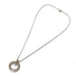 TIFFANY&Co. WG750 金 Tワン サークル ペンダント チェーンネックレス アクセサリー ジュエリー ネックレス Au750 レディース シルバー
