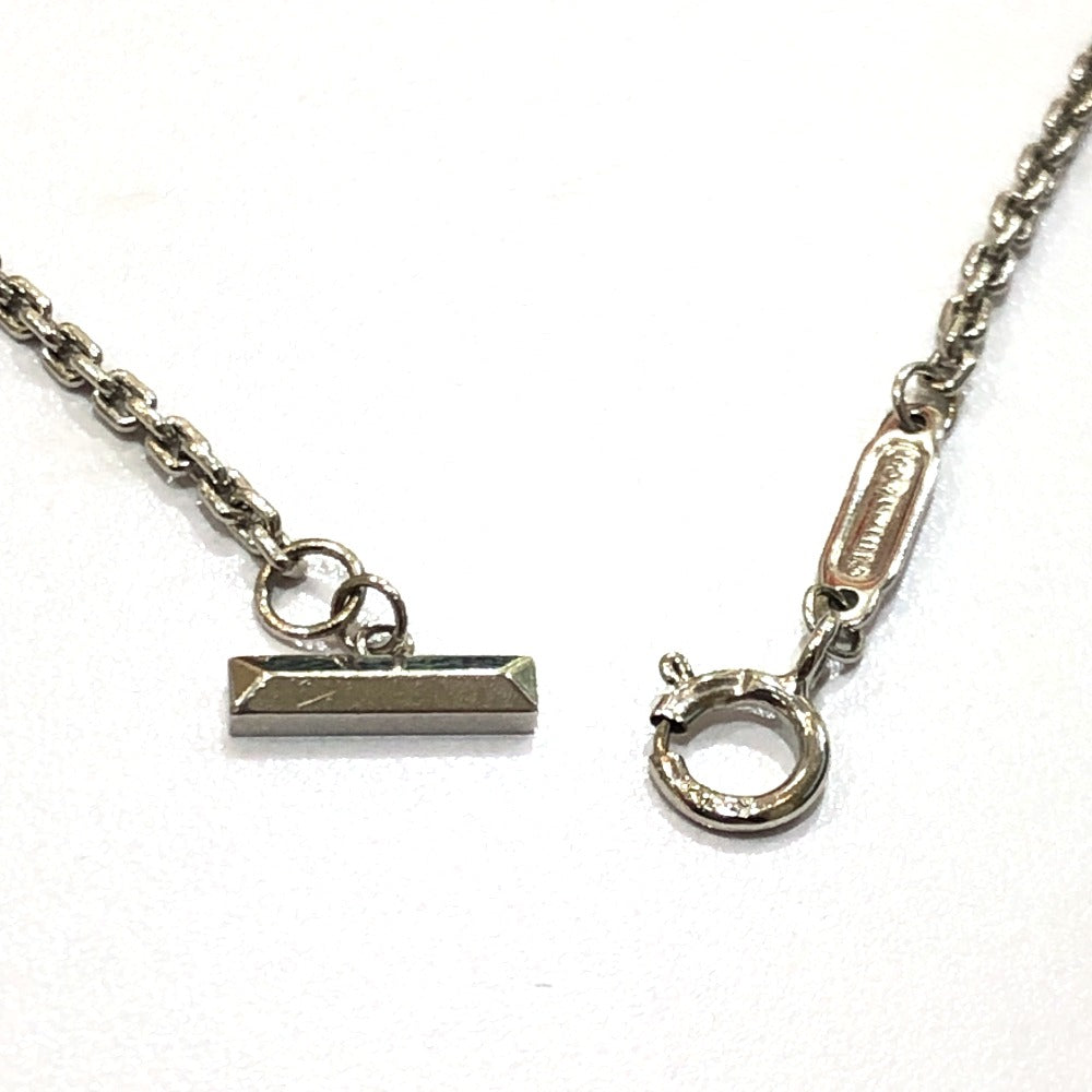 TIFFANY&Co. WG750 金 Tワン サークル ペンダント チェーンネックレス アクセサリー ジュエリー ネックレス Au750 レディース シルバー