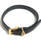 GUCCI GG logo leather bracelet, unisex, black