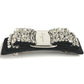 Salvatore Ferragamo Crystal Bijou Vara Ribbon Hair Accessory, Cotton Barrette, Unisex, Black