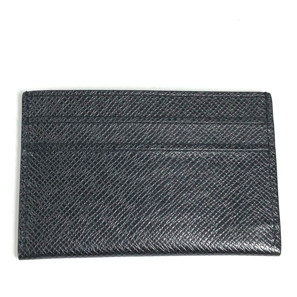 LOUIS VUITTON M32730 Taiga Porte Carte Double Business Card Case, Pass Case, and Card Case in Taiga Leather, Unisex, Black