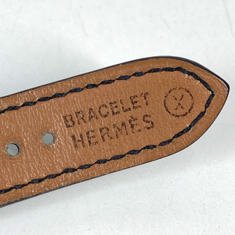 HERMES メドール クオーツ ブレスレットウォッチ ウォッチ 時計 腕時計 レザー ユニセックス ブラック