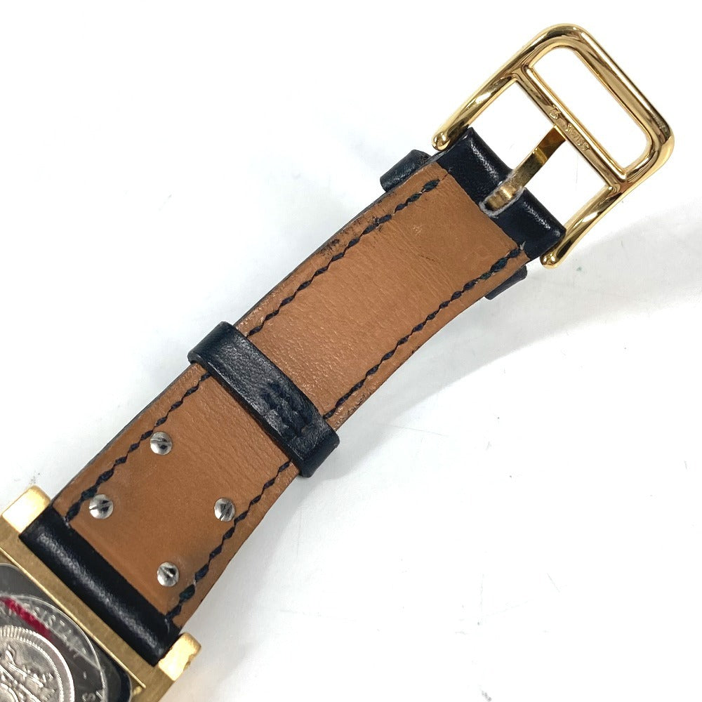 HERMES メドール クオーツ ブレスレットウォッチ ウォッチ 時計 腕時計 レザー ユニセックス ブラック