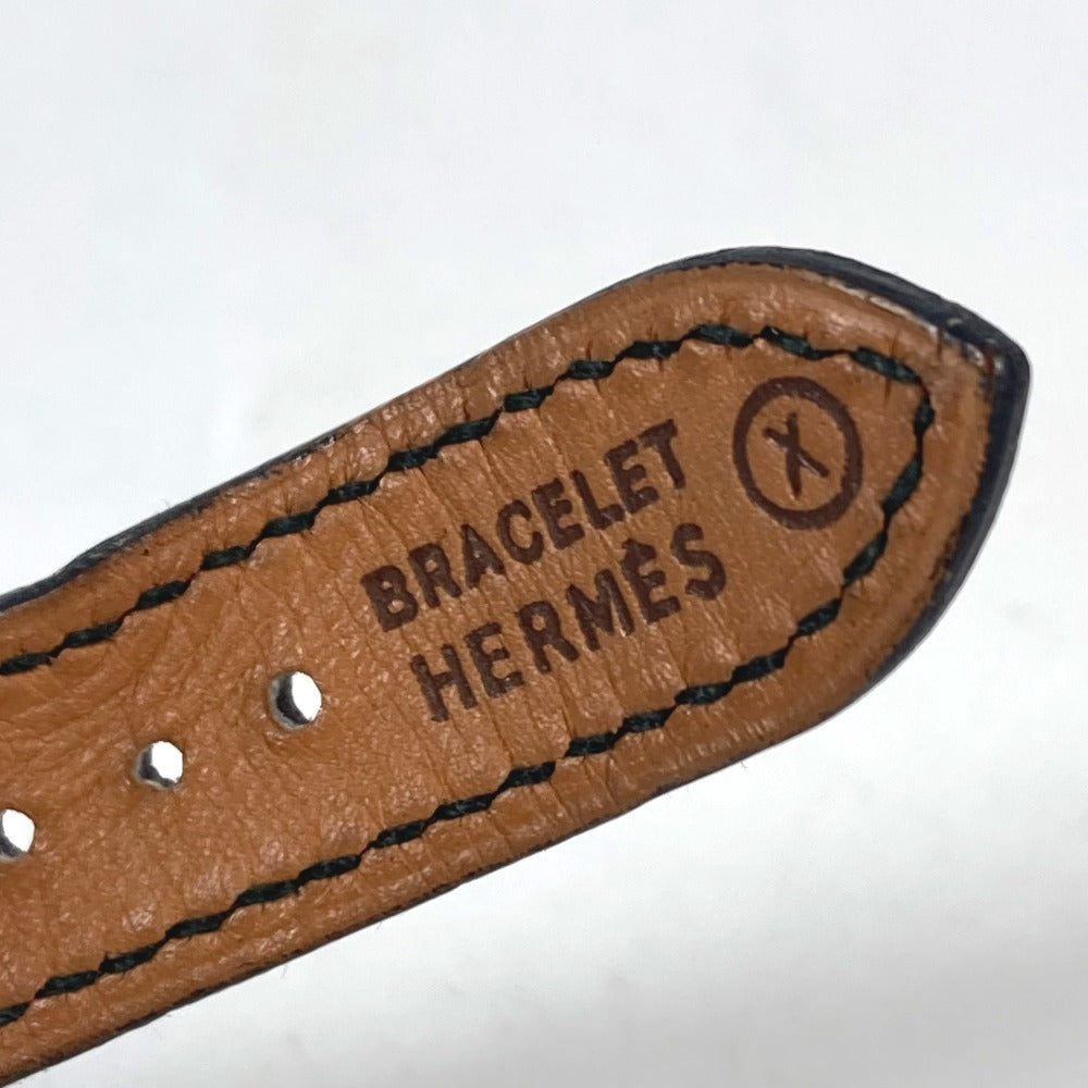 HERMES メドール クオーツ ブレスレットウォッチ ウォッチ 時計 腕時計 レザー ユニセックス ブラック