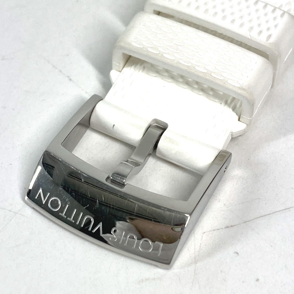 LOUIS VUITTON Q11BA タンブール ラブリーカップ クロノグラフ ウォッチ メンズウォッチ 時計 腕時計 ラバー メンズ ホワイト