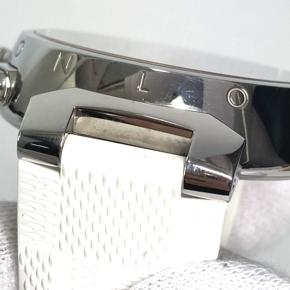 LOUIS VUITTON Q11BA タンブール ラブリーカップ クロノグラフ ウォッチ メンズウォッチ 時計 腕時計 ラバー メンズ ホワイト