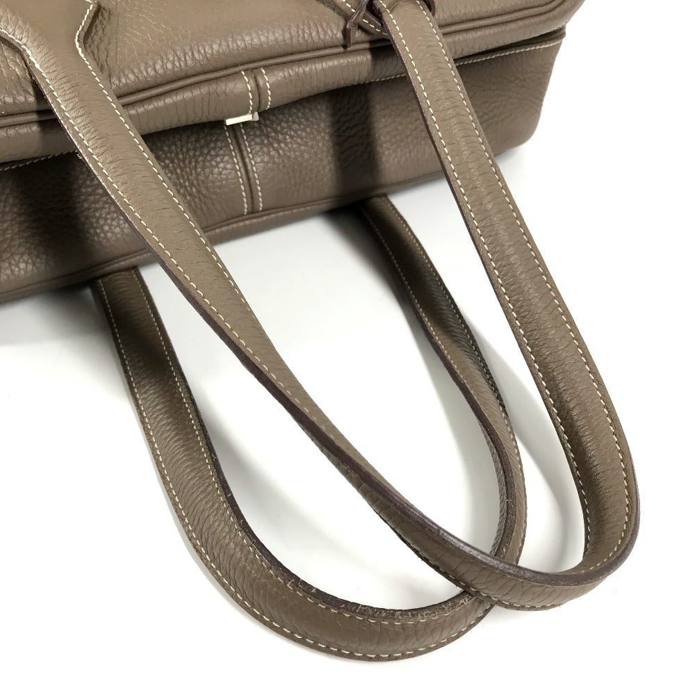 HERMES ヴィクトリア35 肩掛け トートバッグ カバン ボストンバック ショルダーバッグ トリヨンクレマンス ユニセックス エトゥープ グレー