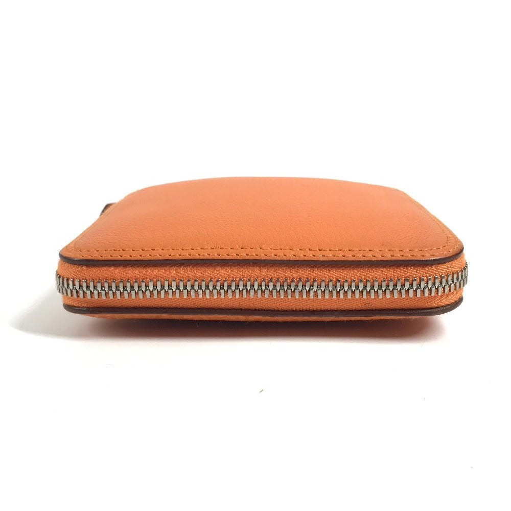 HERMES カバン エコバッグ 折り畳み シルキーポップ エレファント柄 トートバッグ ハンドバッグ ショルダーバッグ レザー ユニセックス オレンジ