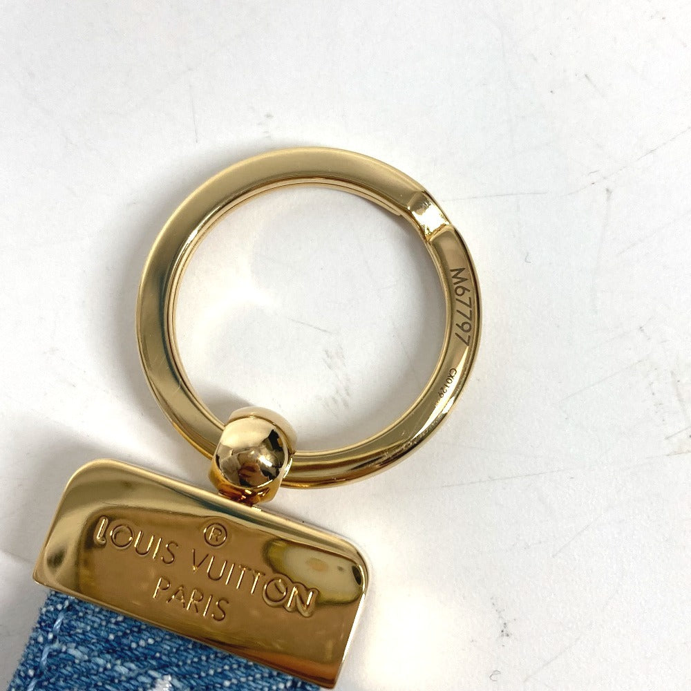 LOUIS VUITTON M67797 デニム ポルトクレ ドラゴンヌ ニューウェーブ キーリング バッグチャーム キーホルダー デニム ユニセックス ブルー