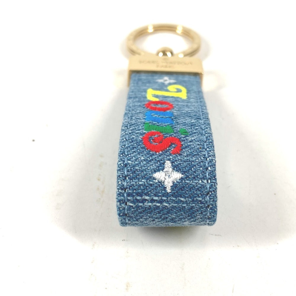 LOUIS VUITTON M67797 デニム ポルトクレ ドラゴンヌ ニューウェーブ キーリング バッグチャーム キーホルダー デニム ユニセックス ブルー