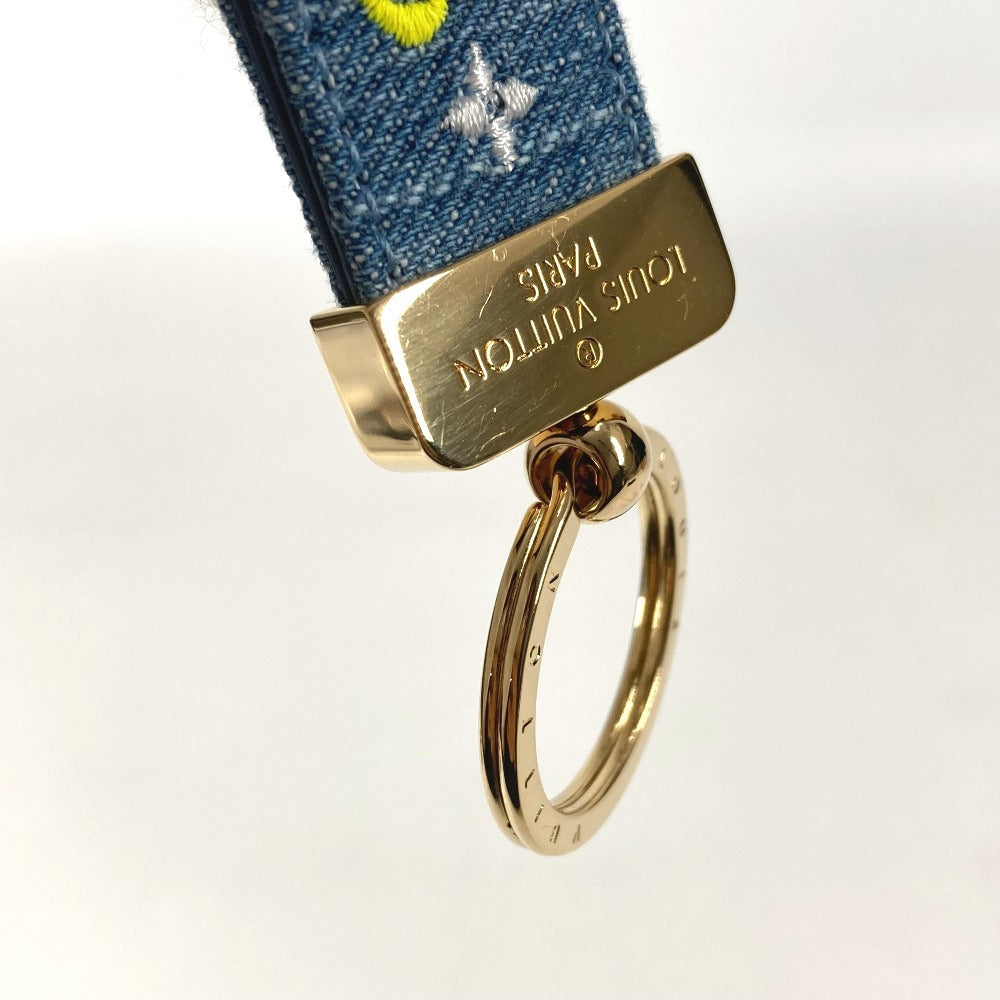 LOUIS VUITTON M67797 デニム ポルトクレ ドラゴンヌ ニューウェーブ キーリング バッグチャーム キーホルダー デニム ユニセックス ブルー