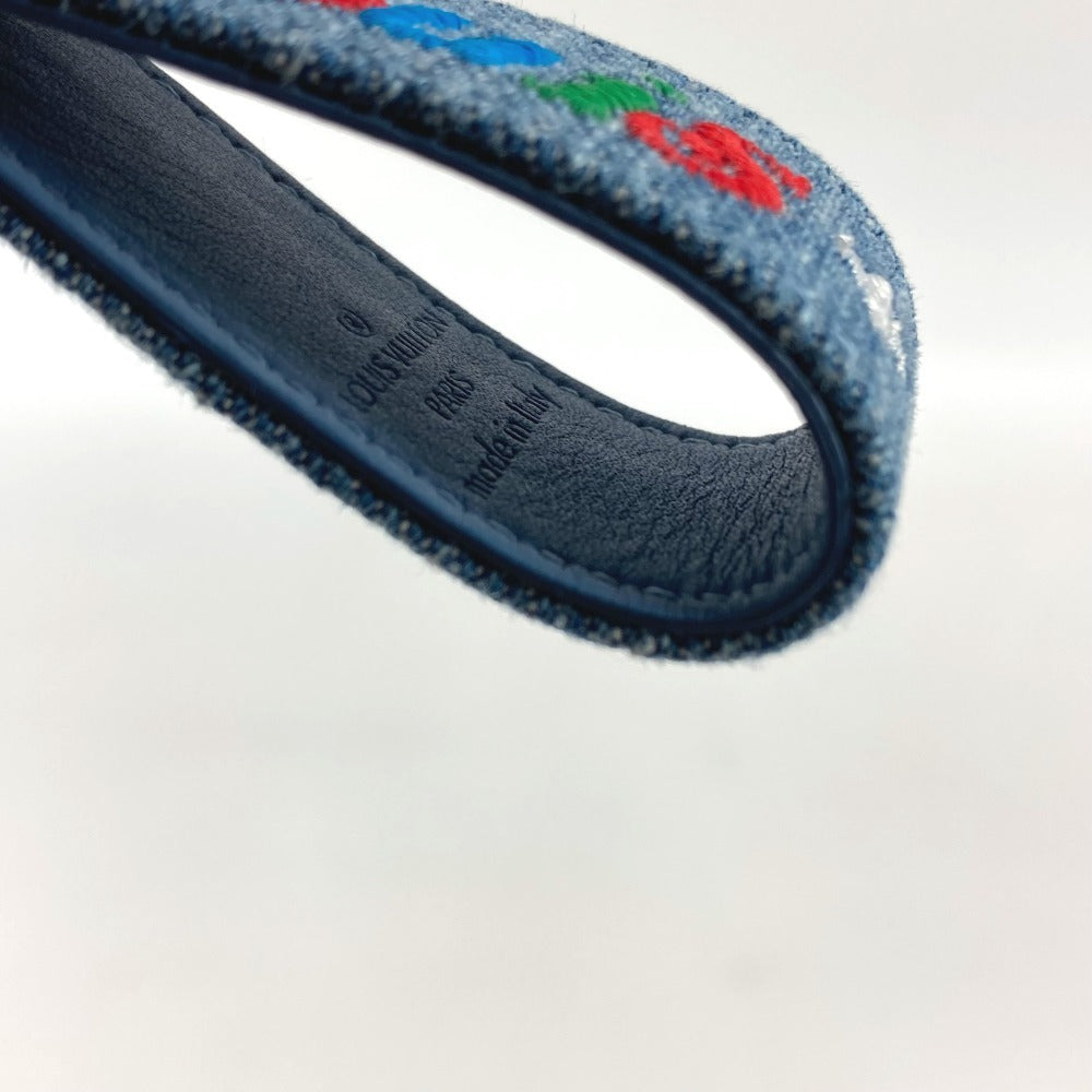 LOUIS VUITTON M67797 デニム ポルトクレ ドラゴンヌ ニューウェーブ キーリング バッグチャーム キーホルダー デニム ユニセックス ブルー