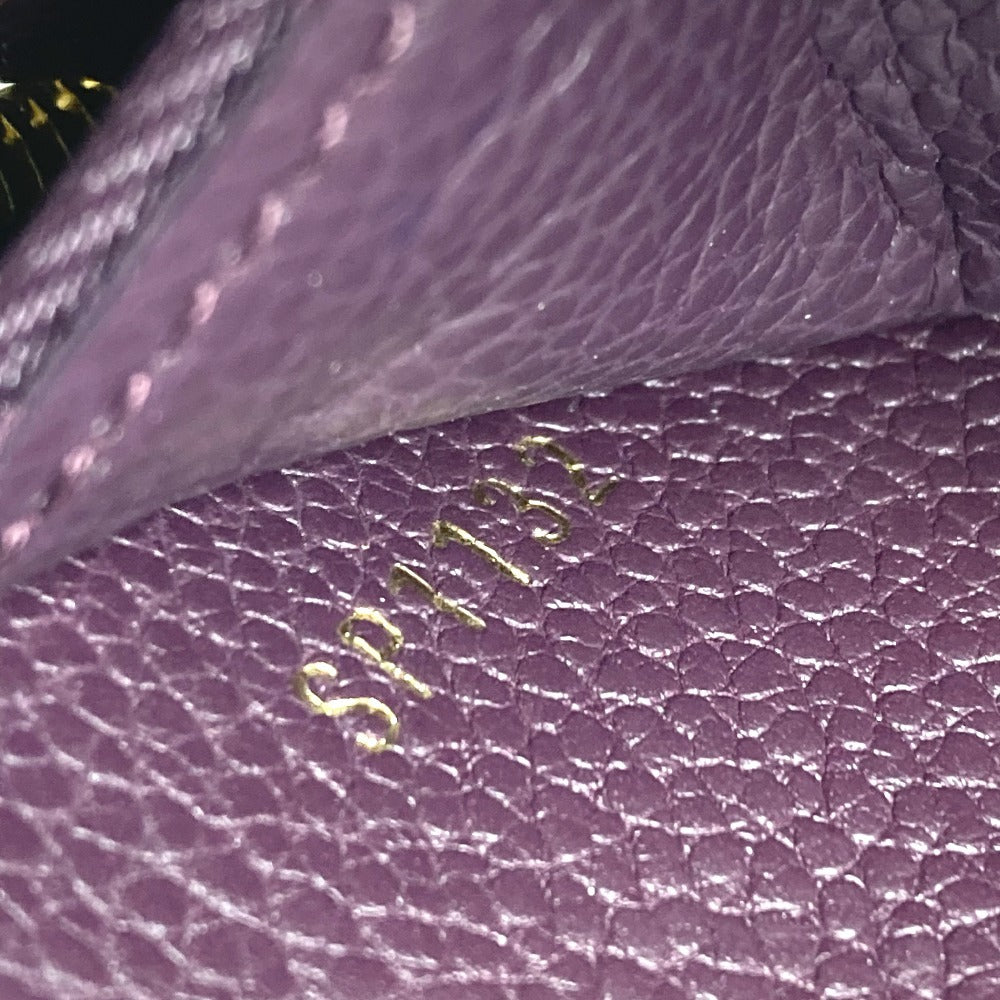 LOUIS VUITTON M60298 Monogram Empreinte Portefeuille Secret Long Long Wallet Round Zipper Long Wallet Monogram Empreinte Leather Unisex Aube Purple