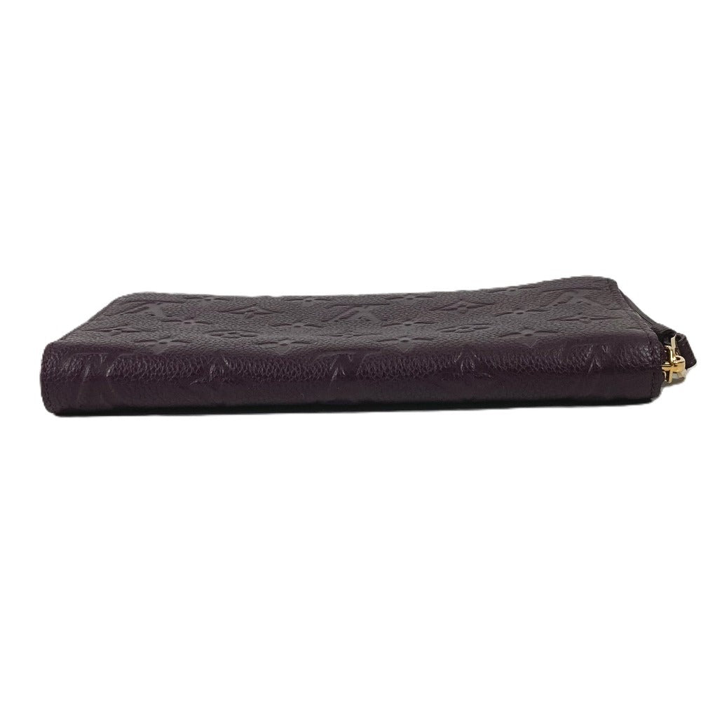 LOUIS VUITTON M60298 Monogram Empreinte Portefeuille Secret Long Long Wallet Round Zipper Long Wallet Monogram Empreinte Leather Unisex Aube Purple