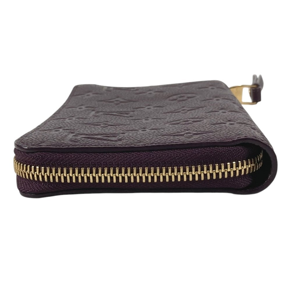 LOUIS VUITTON M60298 Monogram Empreinte Portefeuille Secret Long Long Wallet Round Zipper Long Wallet Monogram Empreinte Leather Unisex Aube Purple