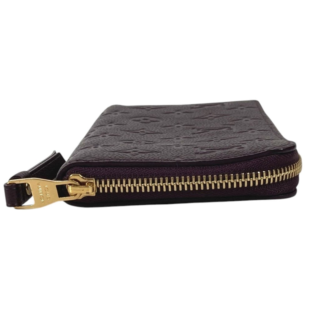 LOUIS VUITTON M60298 Monogram Empreinte Portefeuille Secret Long Long Wallet Round Zipper Long Wallet Monogram Empreinte Leather Unisex Aube Purple