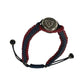 GUCCI Leather Bracelet, Logo Crest, Accessories, Jewelry, Braided Leather Bracelet, Unisex, Navy