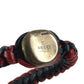 GUCCI Leather Bracelet, Logo Crest, Accessories, Jewelry, Braided Leather Bracelet, Unisex, Navy