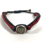 GUCCI Leather Bracelet, Logo Crest, Accessories, Jewelry, Braided Leather Bracelet, Unisex, Navy