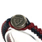 GUCCI Leather Bracelet, Logo Crest, Accessories, Jewelry, Braided Leather Bracelet, Unisex, Navy
