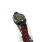 GUCCI Leather Bracelet, Logo Crest, Accessories, Jewelry, Braided Leather Bracelet, Unisex, Navy