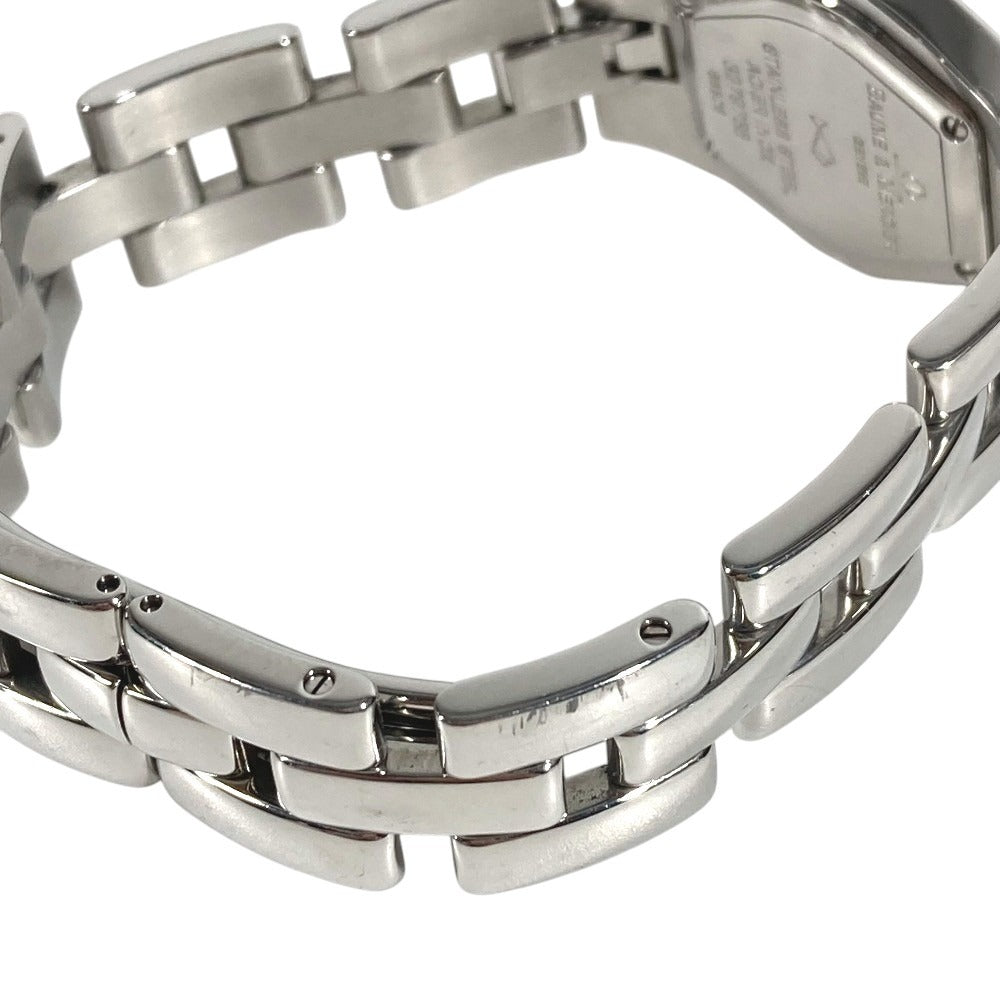 Baume & Mercier 69650 リネア 12Pダイヤ ダイヤモンド ブルーシェル レディースウォッチ 時計 腕時計 SS レディース シルバー
