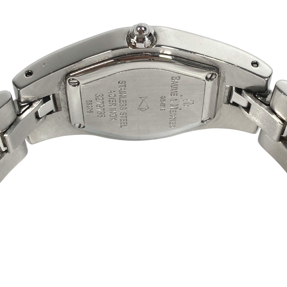 Baume & Mercier 69650 リネア 12Pダイヤ ダイヤモンド ブルーシェル レディースウォッチ 時計 腕時計 SS レディース シルバー