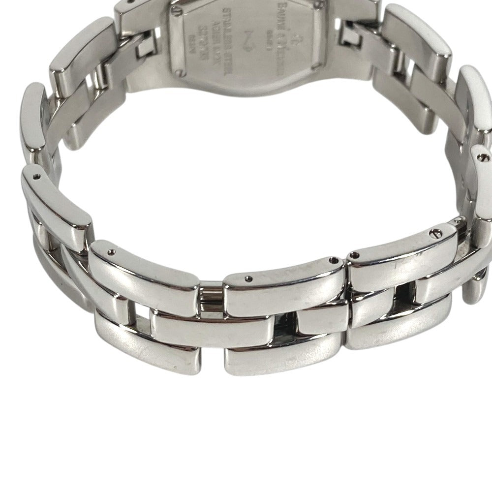 Baume & Mercier 69650 リネア 12Pダイヤ ダイヤモンド ブルーシェル レディースウォッチ 時計 腕時計 SS レディース シルバー