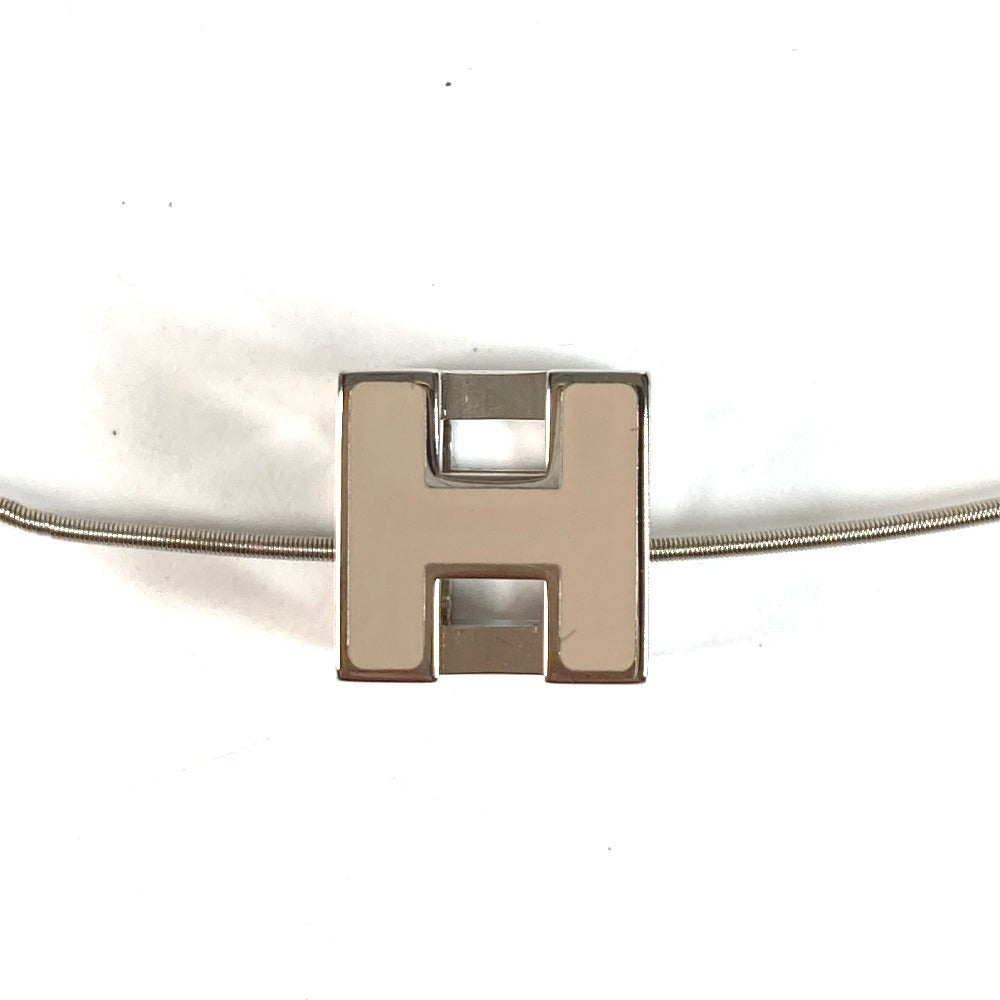 HERMES Accessories Cadenas H Cube H Logo Chain Necklace Metal Unisex Beige